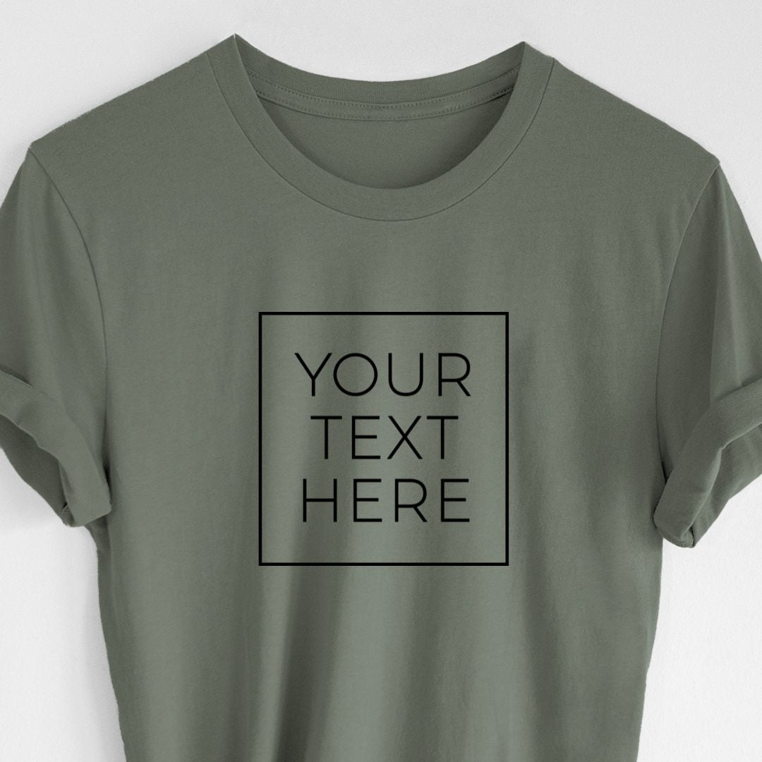 Custom Create Your Own Boxed Design - Lightweight 100% Cotton Unisex Crewneck