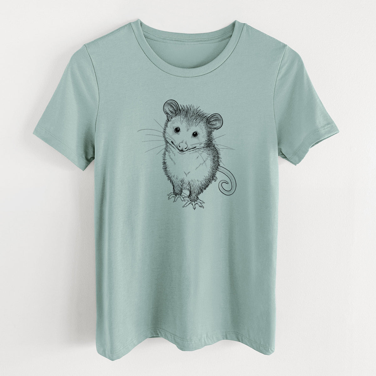 Cute Opossum - Women's Lightweight Relaxed Fit 100% Cotton Crewneck