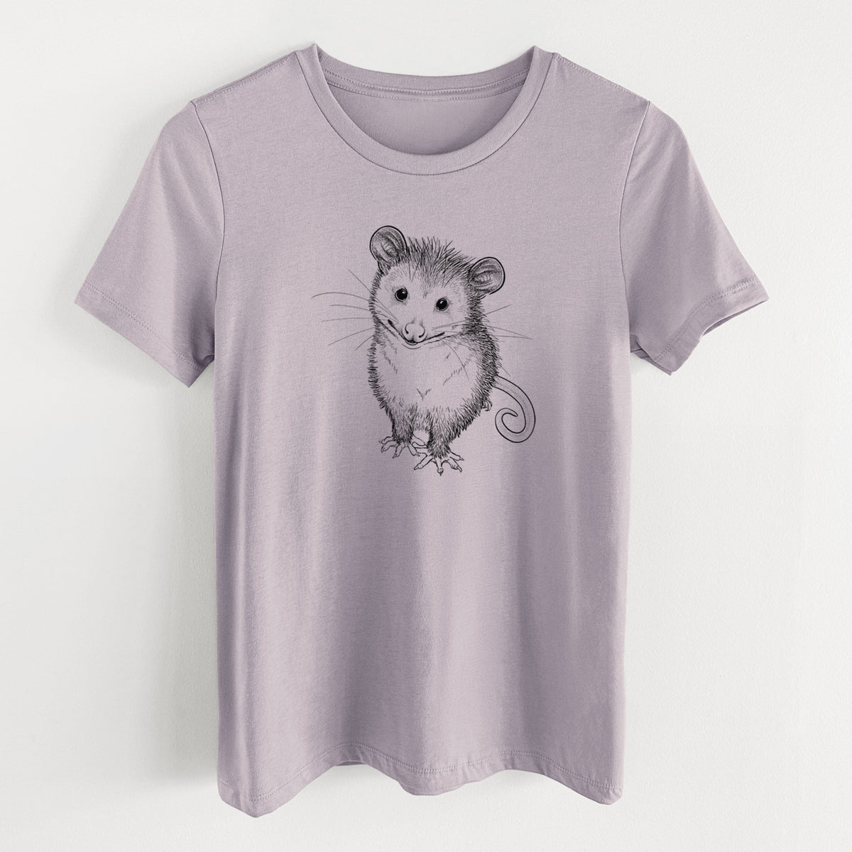 Cute Opossum - Women's Lightweight Relaxed Fit 100% Cotton Crewneck