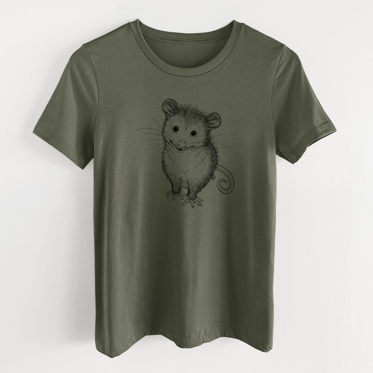 Cute Opossum - Women's Lightweight Relaxed Fit 100% Cotton Crewneck