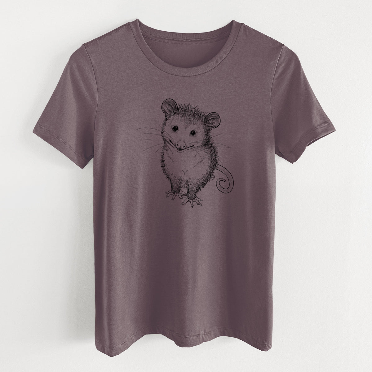Cute Opossum - Women's Lightweight Relaxed Fit 100% Cotton Crewneck