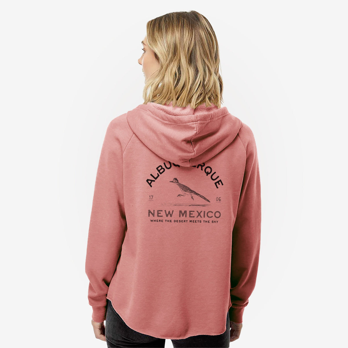Albuquerque New Mexico Roadrunner - Women's Cali Wave Zip-Up Sweatshirt