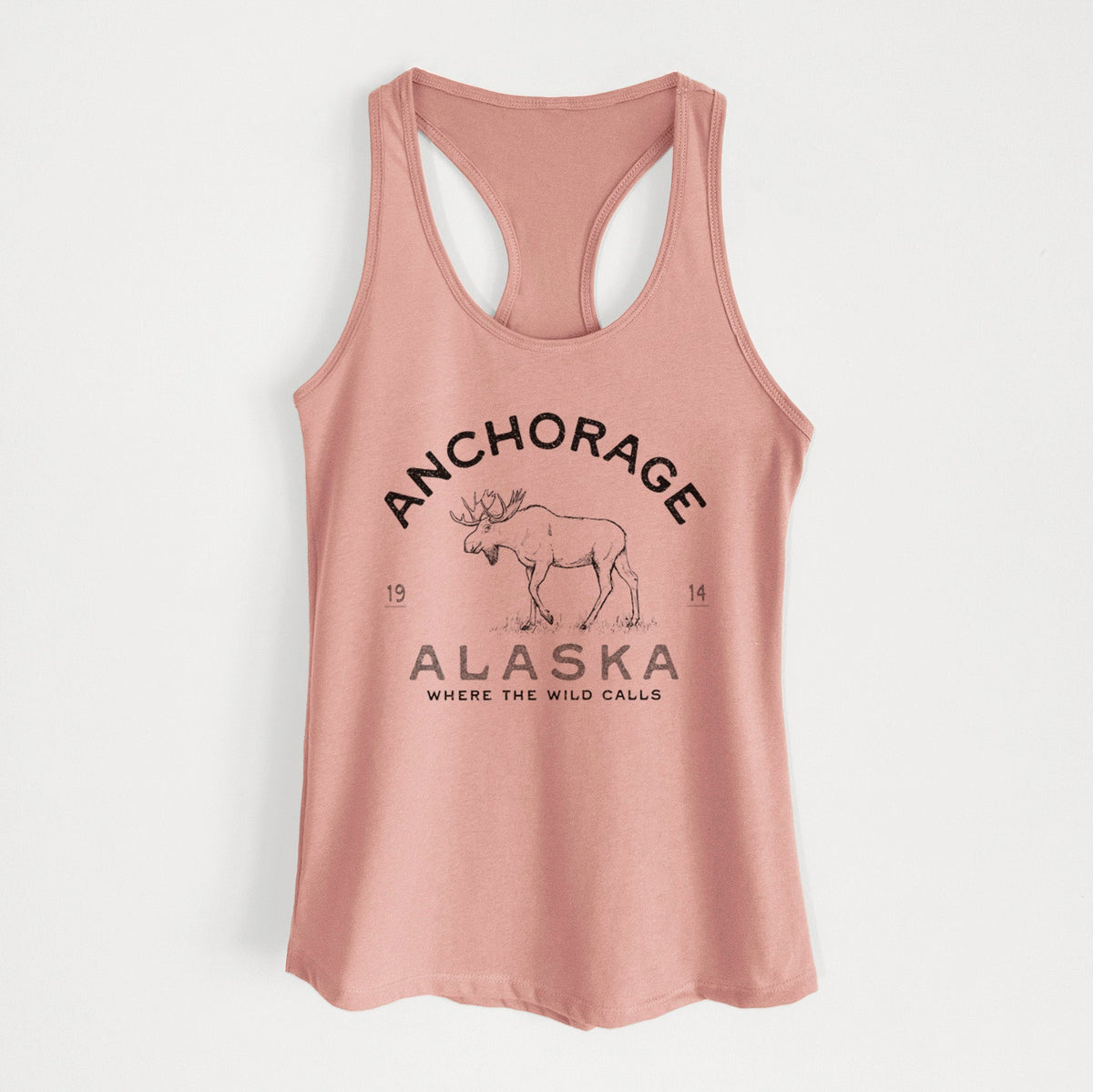 Anchorage Alaska Moose - Women's Racerback Tanktop