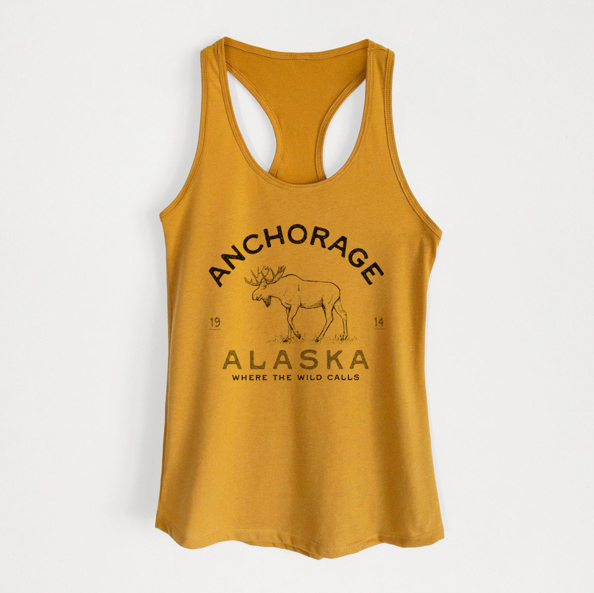 Anchorage Alaska Moose - Women's Racerback Tanktop