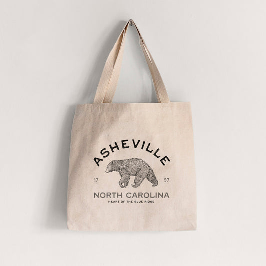 Asheville North Carolina - Black Bear - Tote Bag