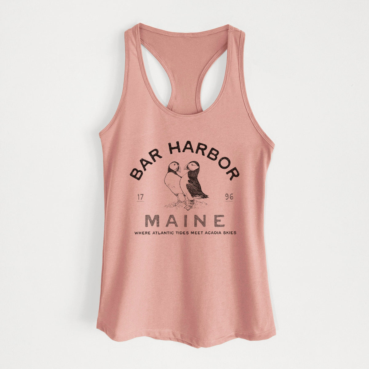 Bar Harbor Maine - Atlantic Puffins - Women's Racerback Tanktop