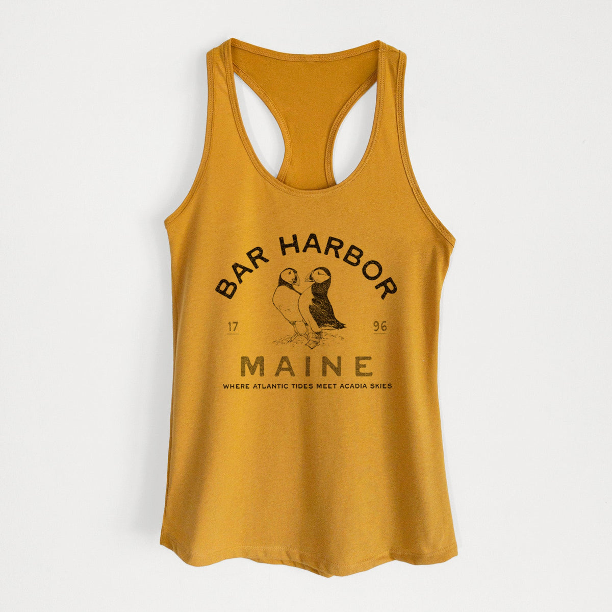 Bar Harbor Maine - Atlantic Puffins - Women's Racerback Tanktop