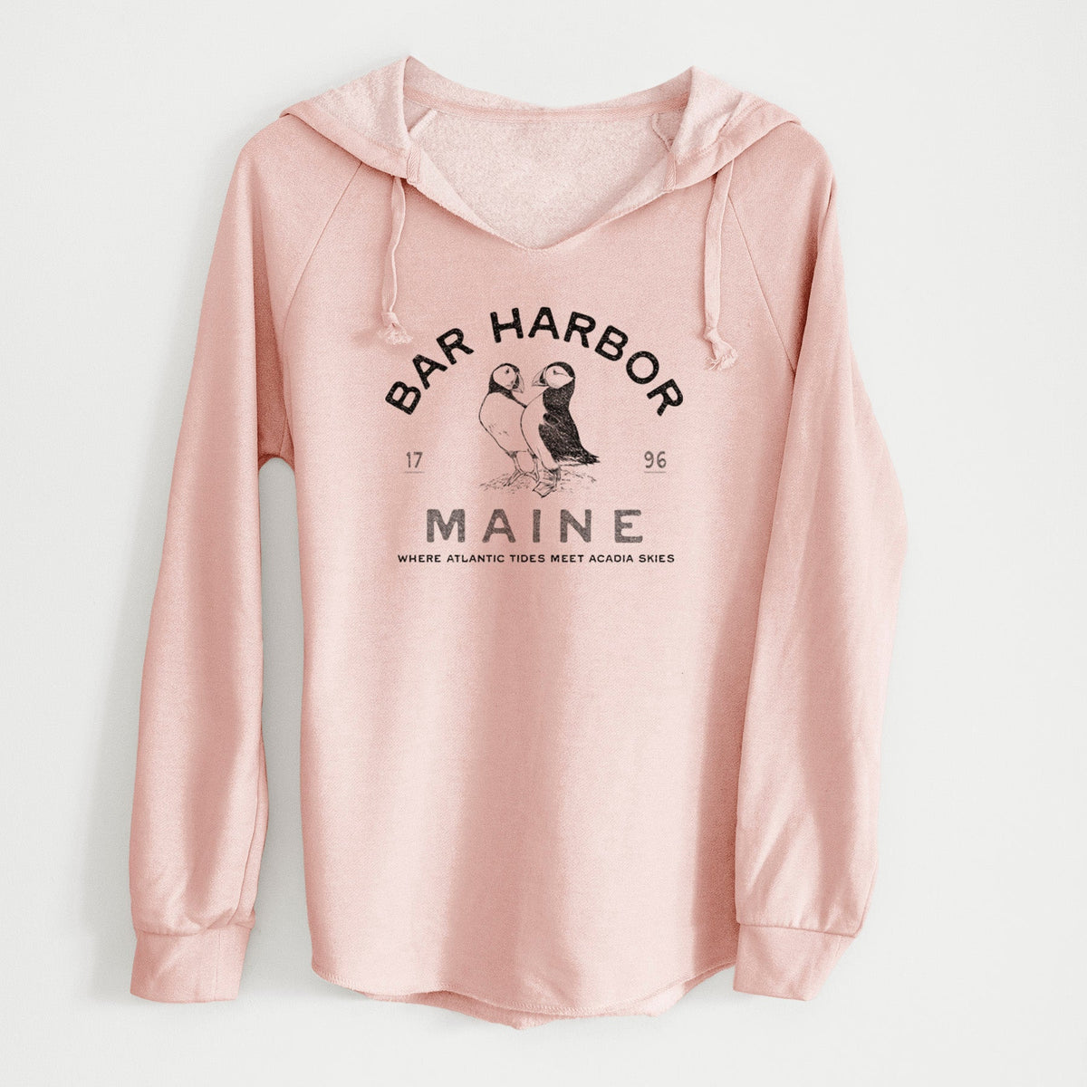Bar Harbor Maine - Atlantic Puffins - Cali Wave Hooded Sweatshirt