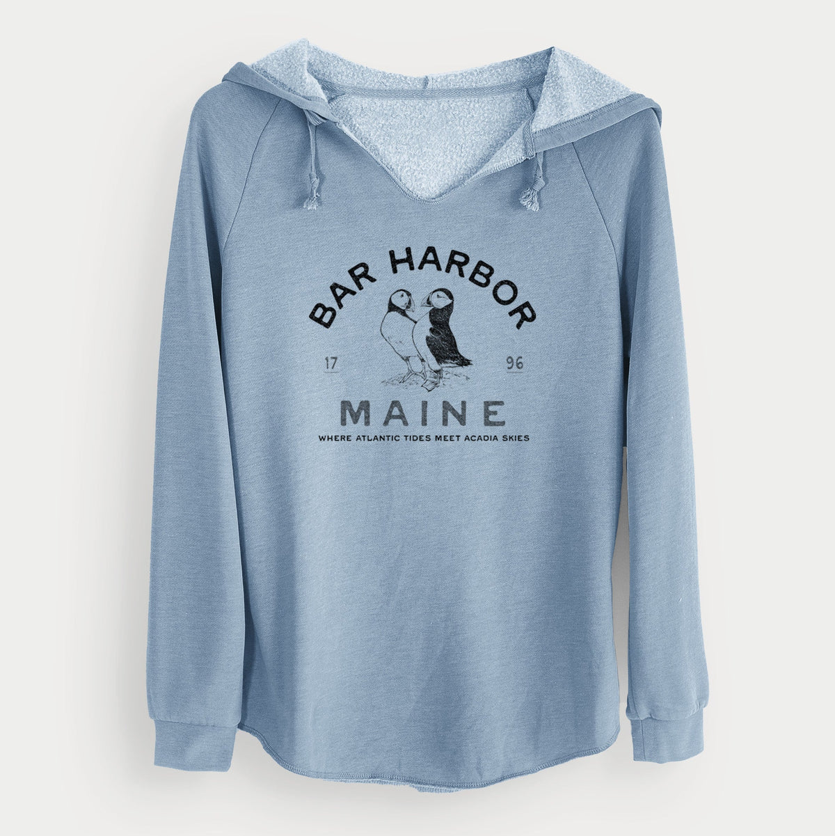 Bar Harbor Maine - Atlantic Puffins - Cali Wave Hooded Sweatshirt
