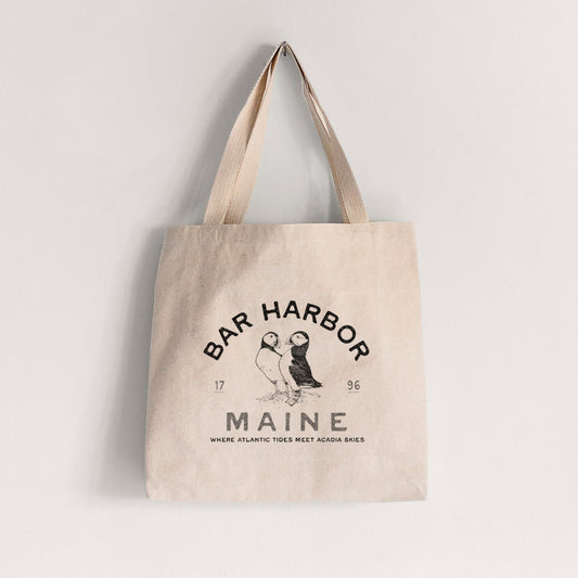 Bar Harbor Maine - Atlantic Puffins - Tote Bag
