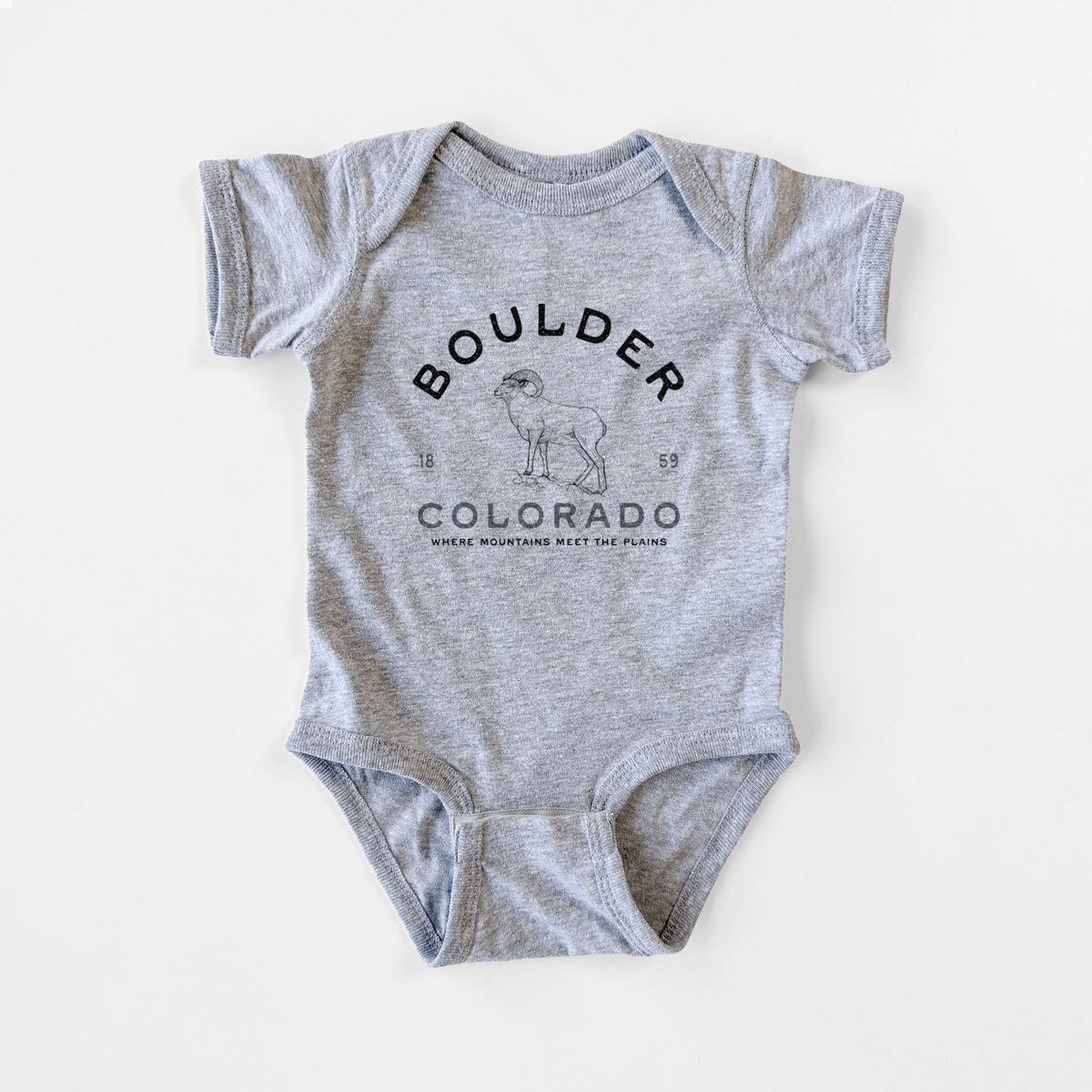 Boulder Colorado Bighorn - Baby Fine Jersey Bodysuit