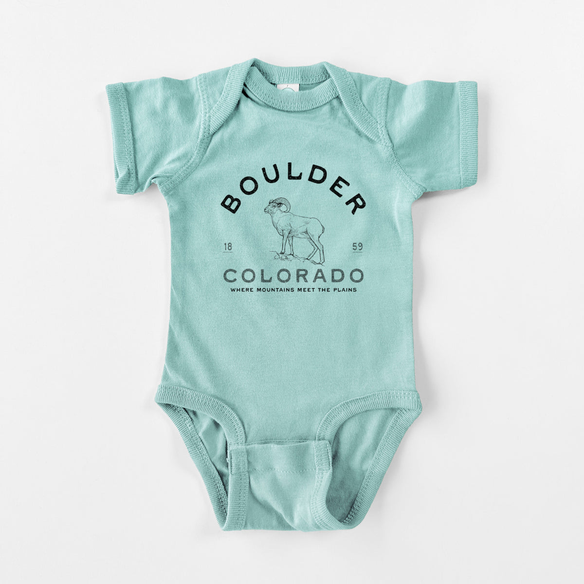 Boulder Colorado Bighorn - Baby Fine Jersey Bodysuit