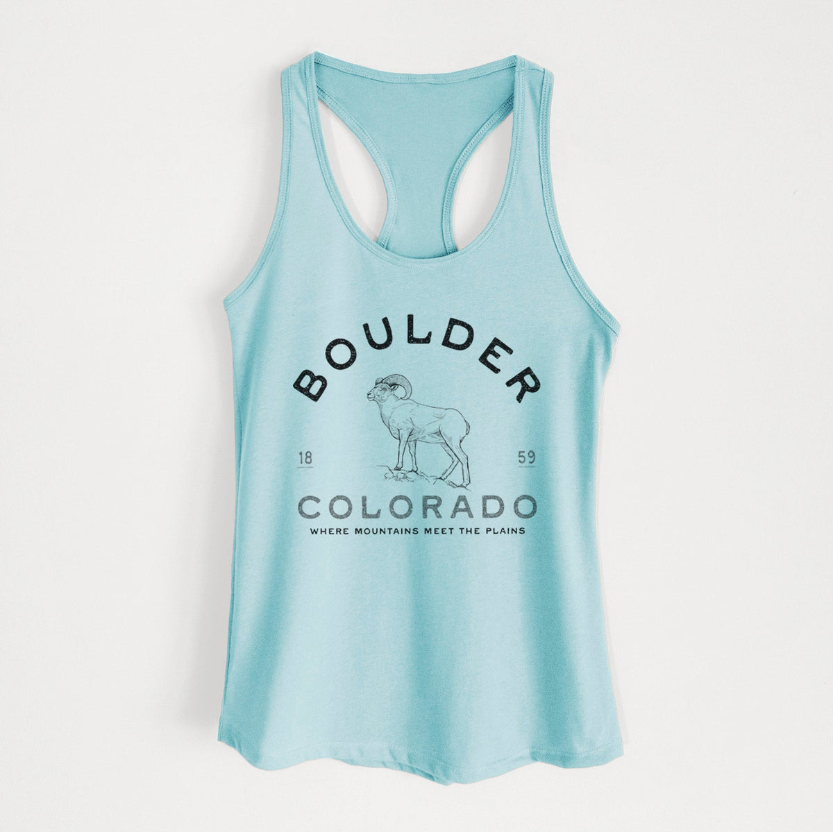 Boulder Colorado Bighorn - Women's Racerback Tanktop