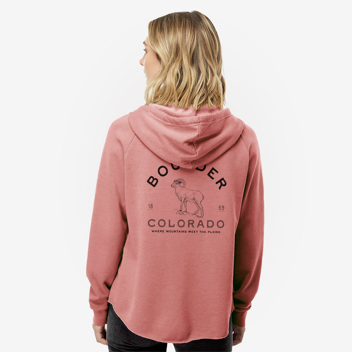 Boulder Colorado Bighorn - Women's Cali Wave Zip-Up Sweatshirt
