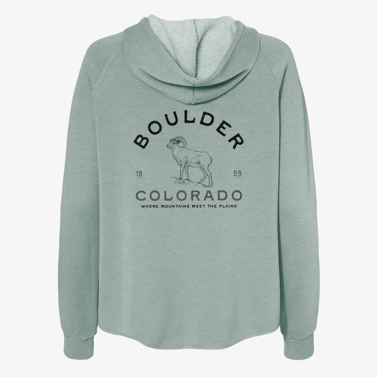 Boulder Colorado Bighorn - Women's Cali Wave Zip-Up Sweatshirt