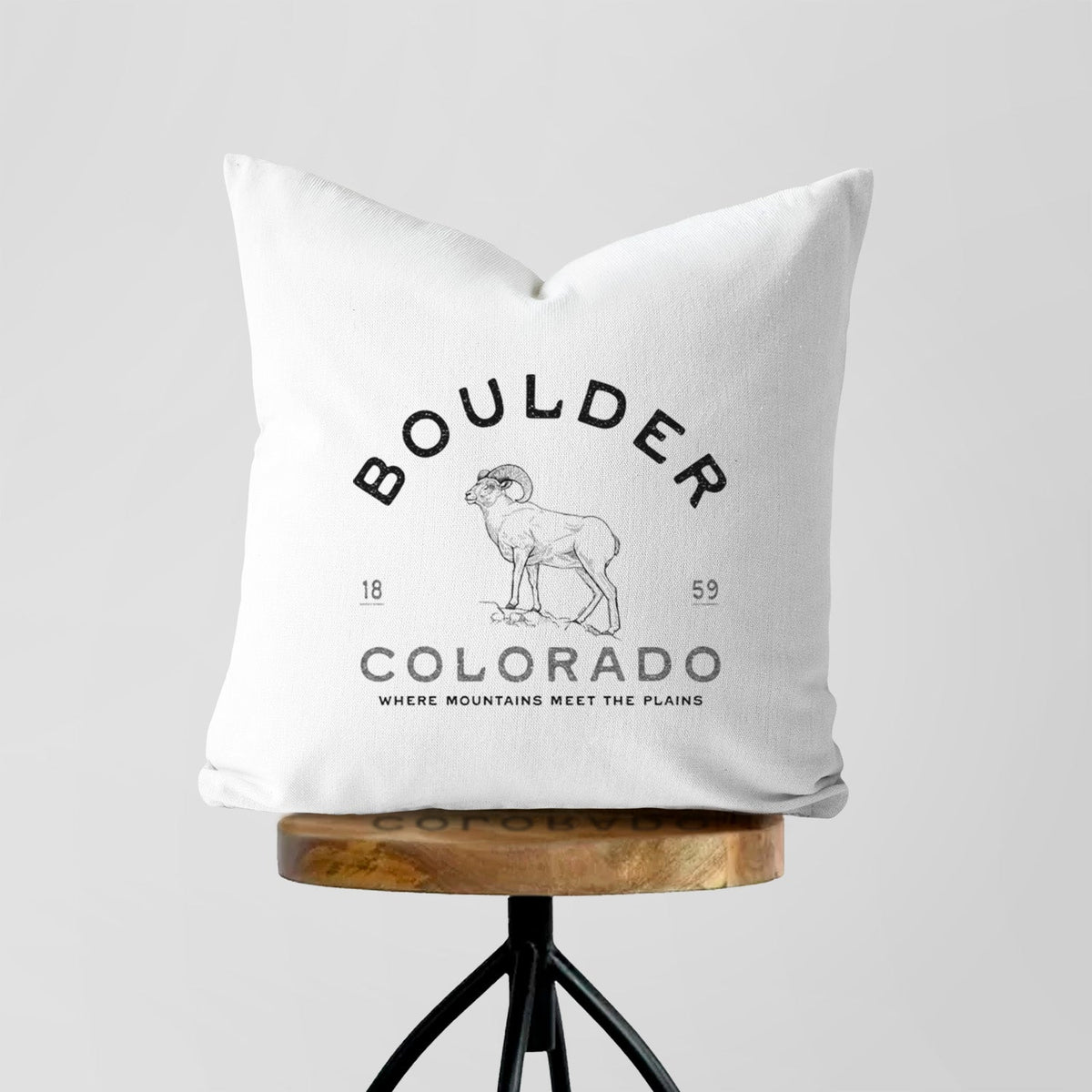Boulder Colorado Bighorn - Throw Pillow Cover