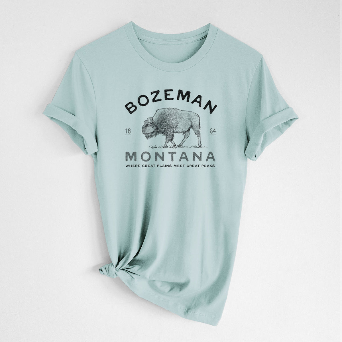 Bozeman Montana Bison - Lightweight 100% Cotton Unisex Crewneck
