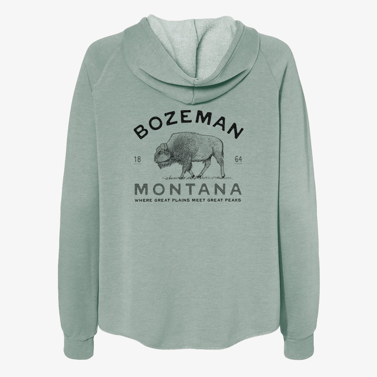 Bozeman Montana Bison - Women's Cali Wave Zip-Up Sweatshirt