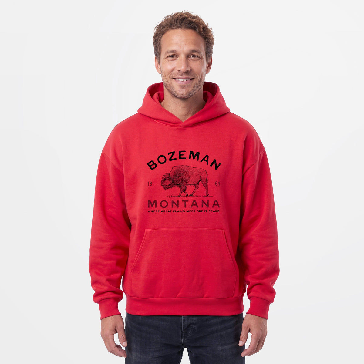 Bozeman Montana Bison  - Statement Midweight Hoodie