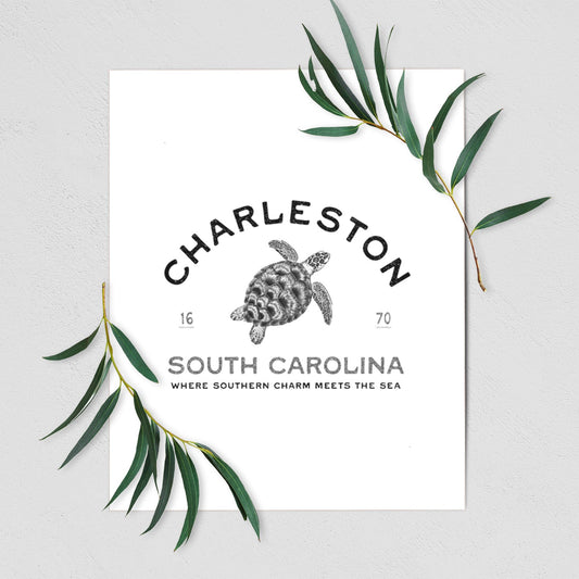 Charleston South Carolina - Loggerhead Sea Turtle - Fine Art Print