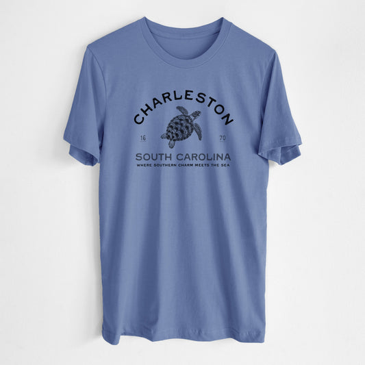 Charleston South Carolina - Loggerhead Sea Turtle - Lightweight 100% Cotton Unisex Crewneck
