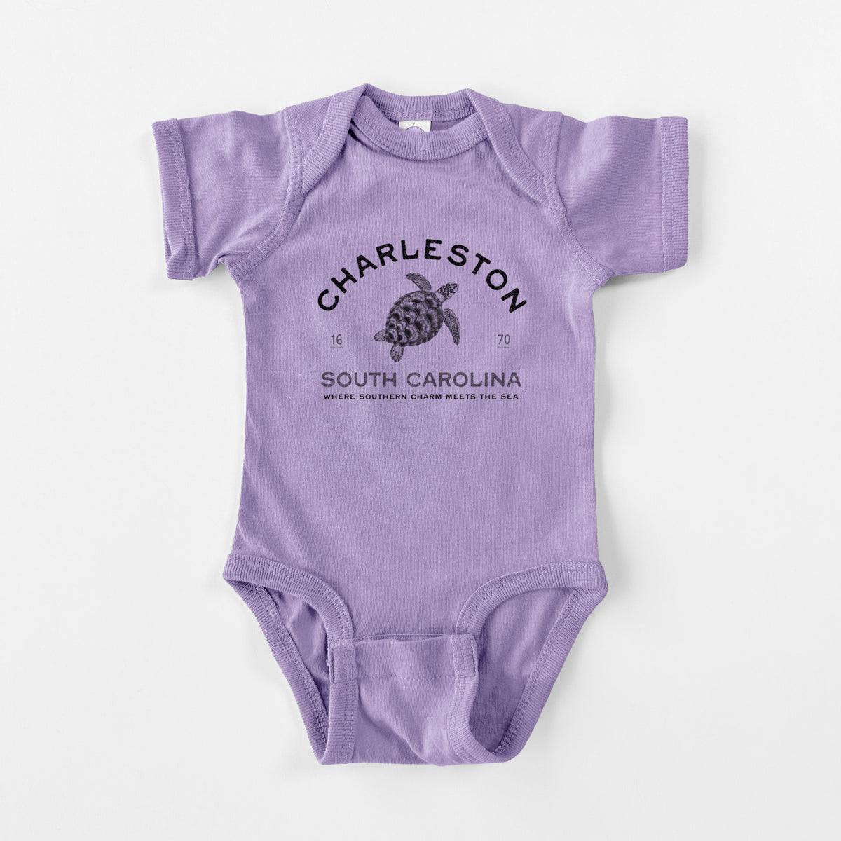 Charleston South Carolina - Loggerhead Sea Turtle - Baby Fine Jersey Bodysuit