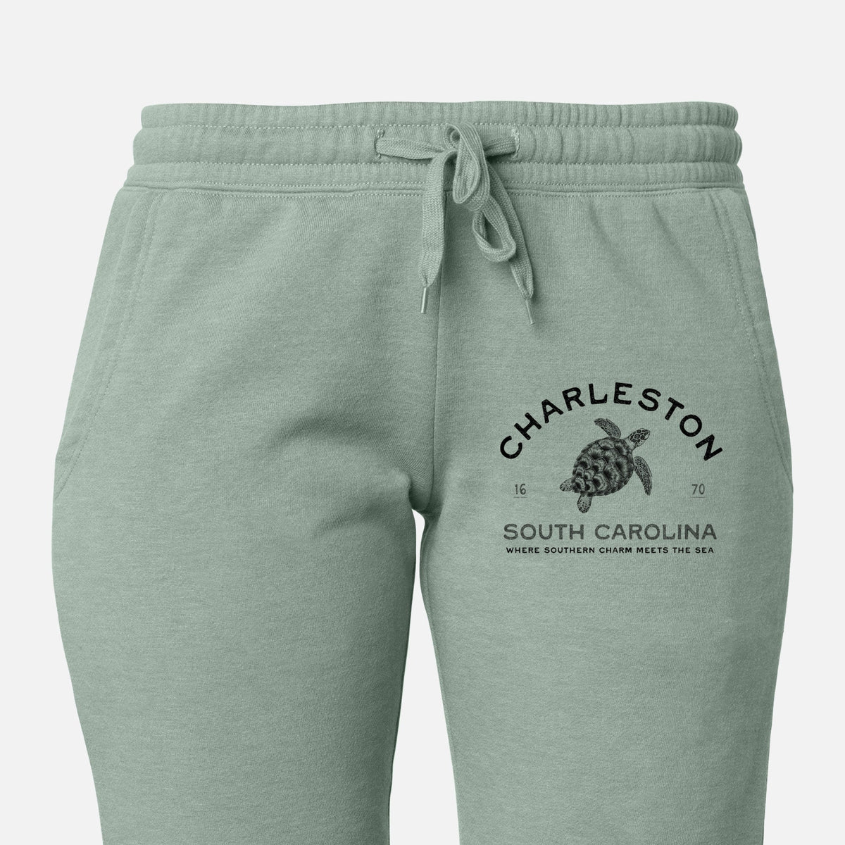 Charleston South Carolina - Loggerhead Sea Turtle - Women's Cali Wave Jogger Sweatpants