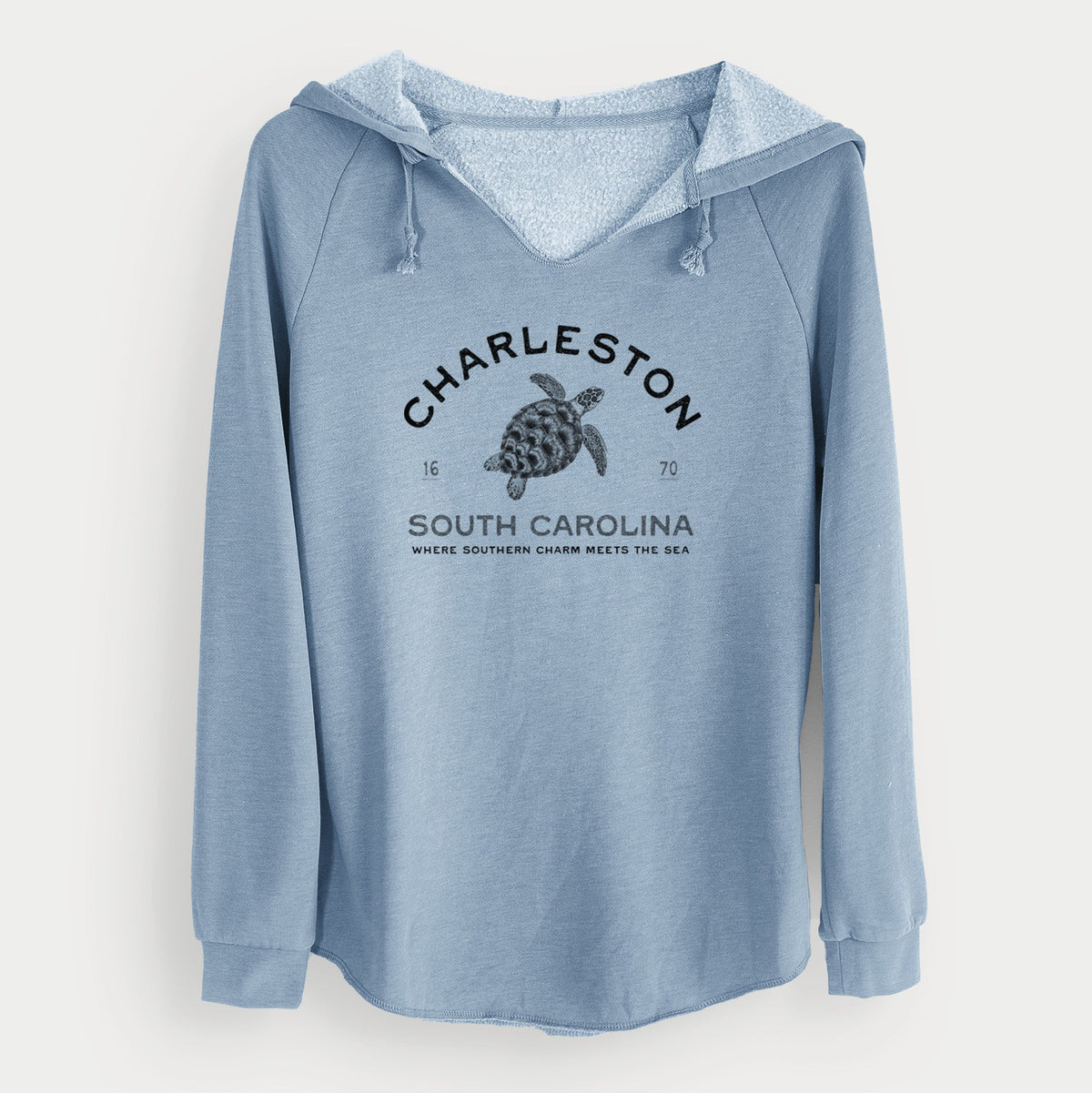 Charleston South Carolina - Loggerhead Sea Turtle - Cali Wave Hooded Sweatshirt