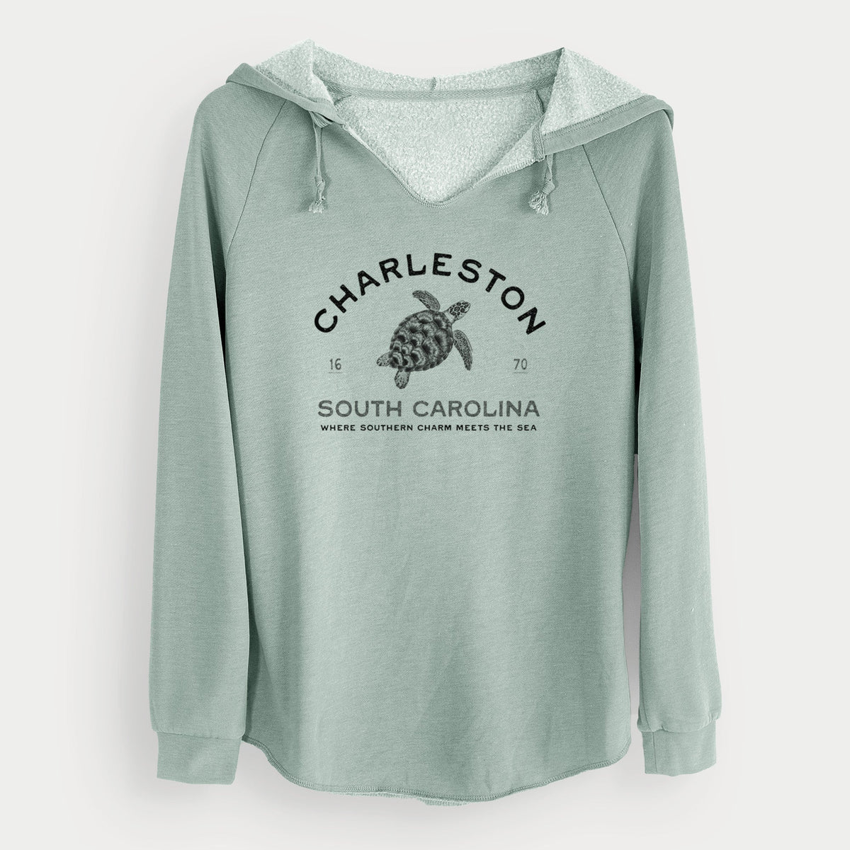 Charleston South Carolina - Loggerhead Sea Turtle - Cali Wave Hooded Sweatshirt