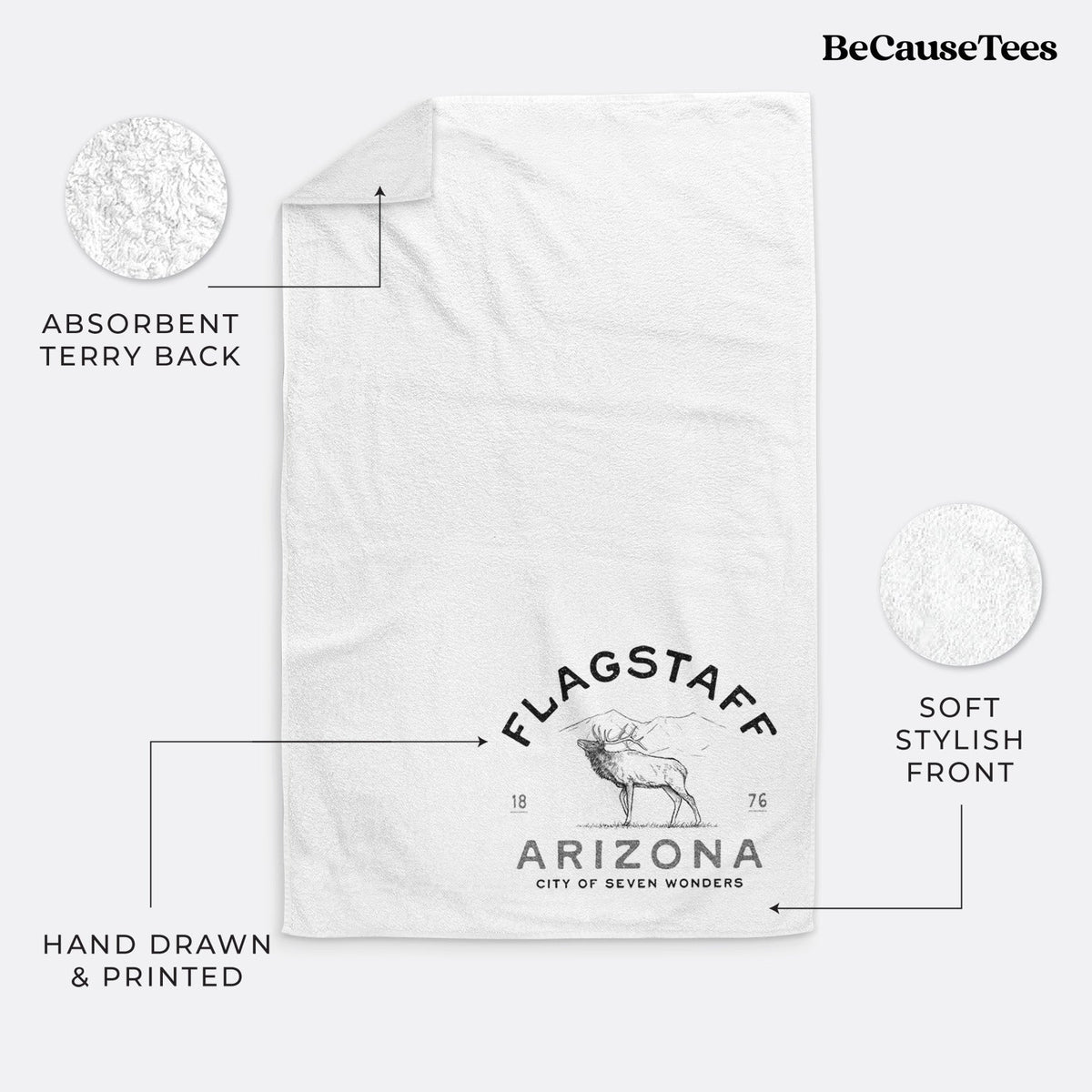 Flagstaff Arizona Elk Premium Decorative Hand Towel