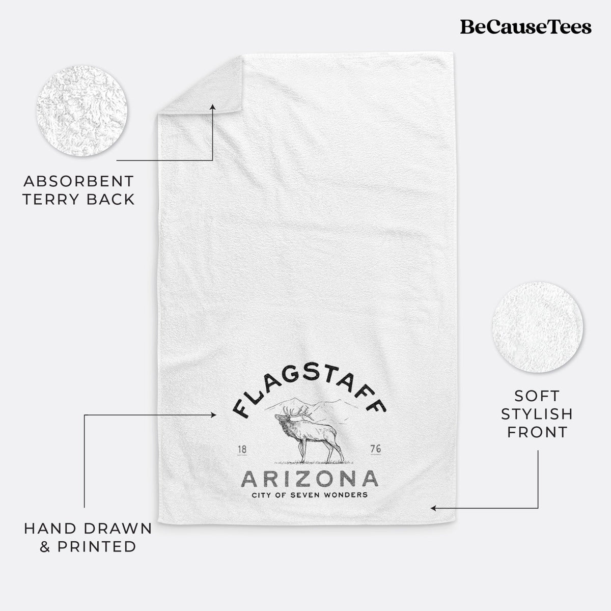 Flagstaff Arizona Elk Premium Decorative Hand Towel