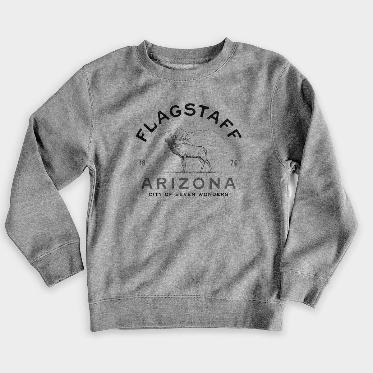 Flagstaff Arizona Elk - Youth Lightweight Crewneck Sweatshirt