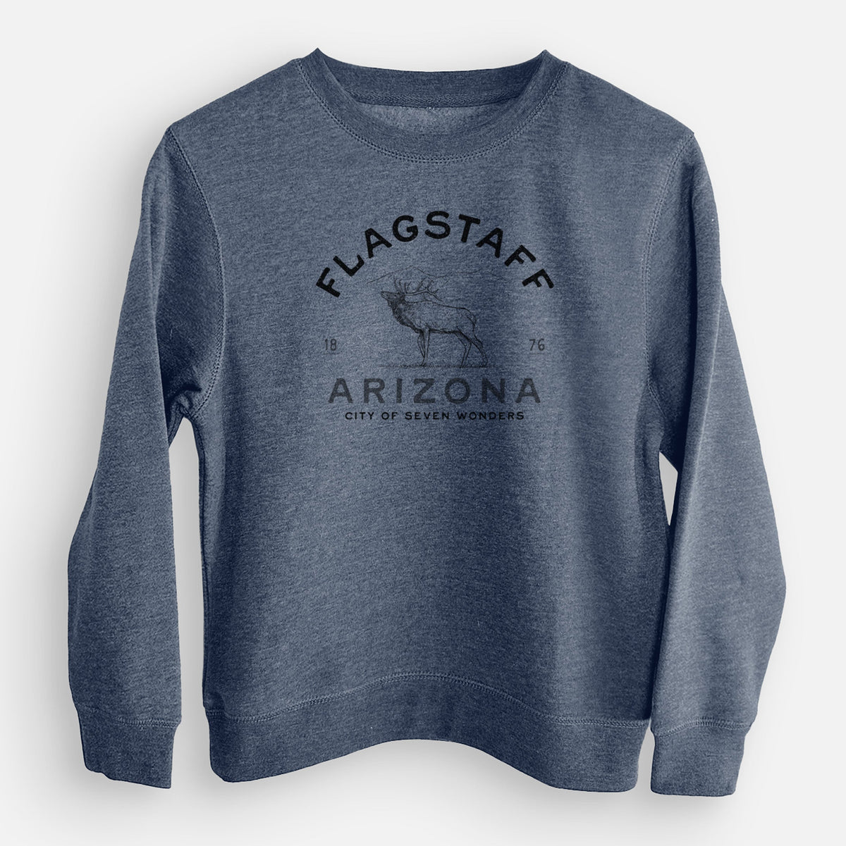 Flagstaff Arizona Elk - Youth Lightweight Crewneck Sweatshirt