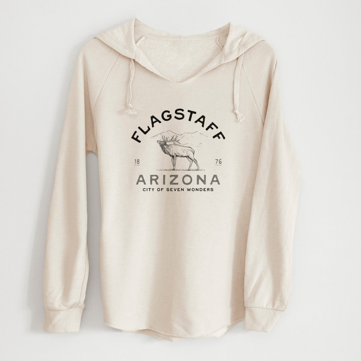 Flagstaff Arizona Elk - Cali Wave Hooded Sweatshirt