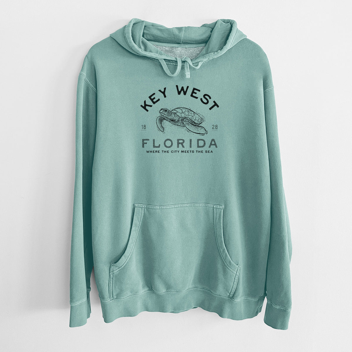 Key West Florida Sea Turtle - Unisex Pigment Dyed Hoodie