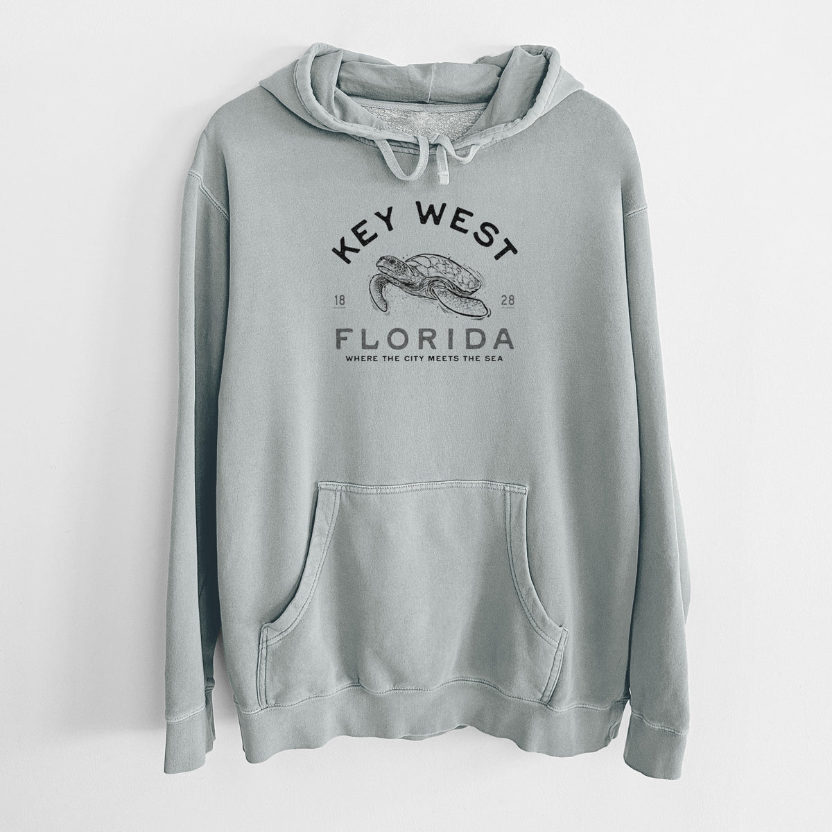Key West Florida Sea Turtle - Unisex Pigment Dyed Hoodie