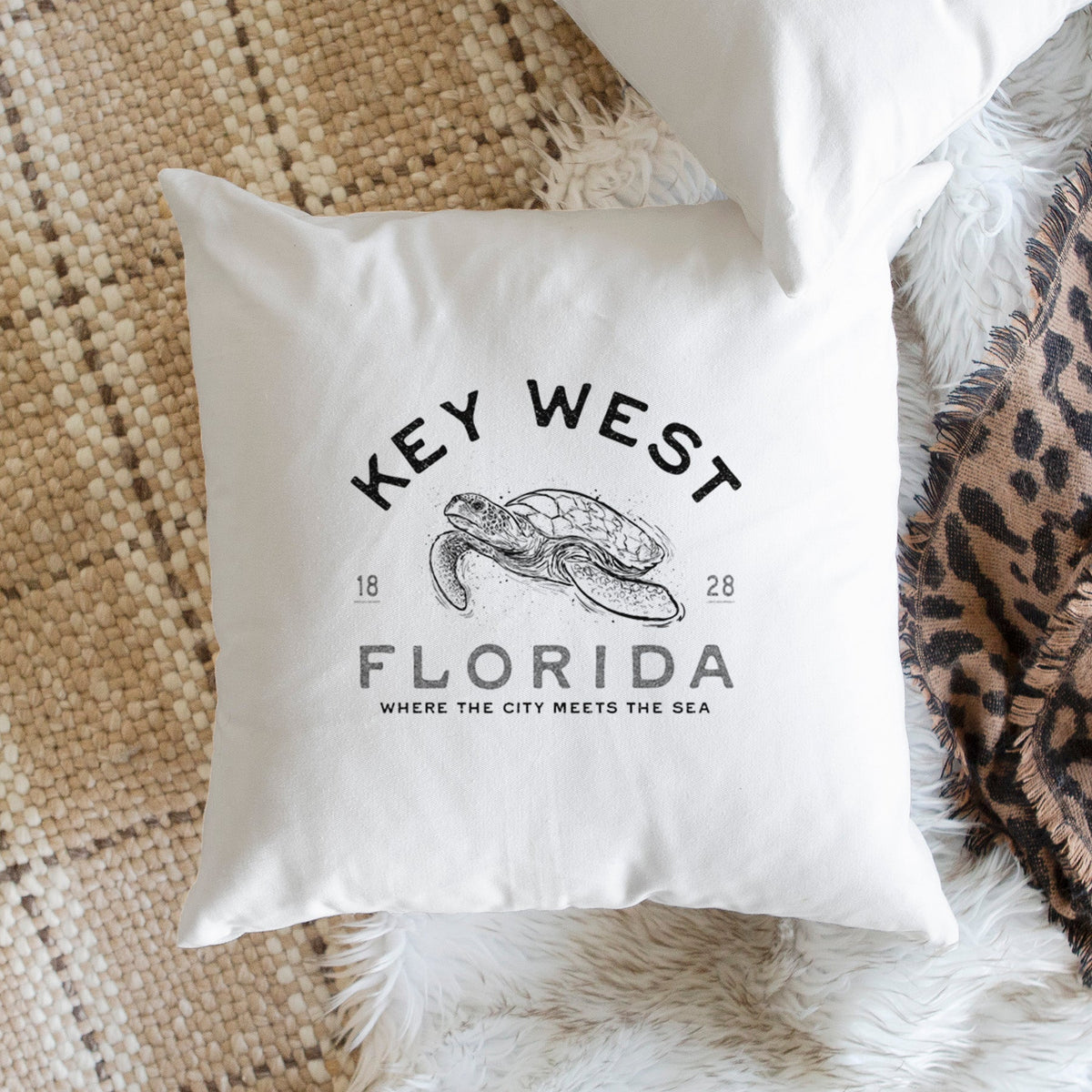 Key West Florida Sea Turtle - Throw Pillow Cover
