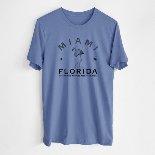 Miami Florida Flamingo - Lightweight 100% Cotton Unisex Crewneck