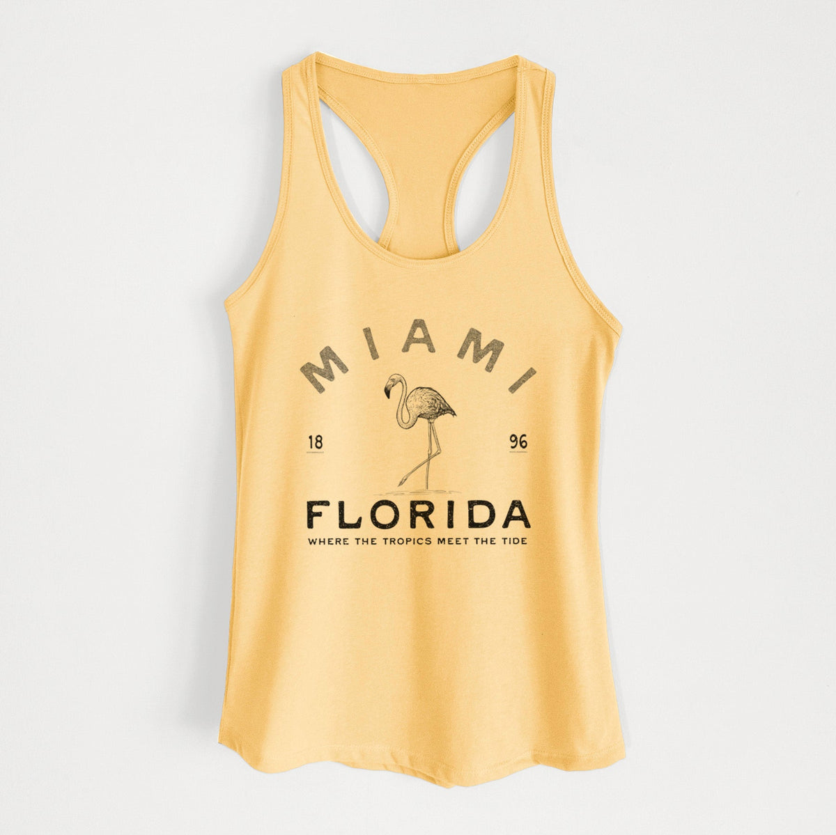 Miami Florida Flamingo - Women's Racerback Tanktop