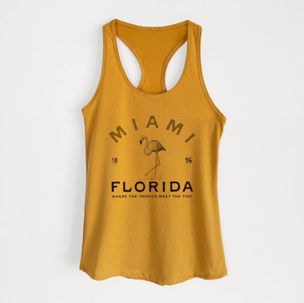 Miami Florida Flamingo - Women's Racerback Tanktop