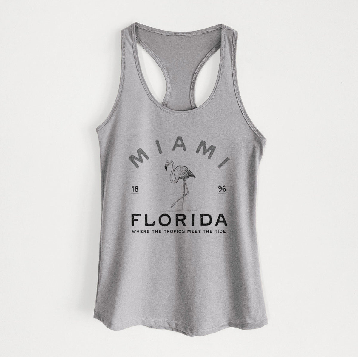 Miami Florida Flamingo - Women's Racerback Tanktop