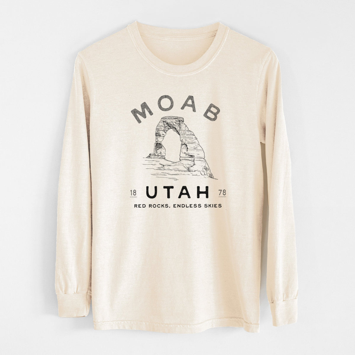 Moab Utah Delicate Arch - Unisex Comfort Colors 100% Cotton Long Sleeve