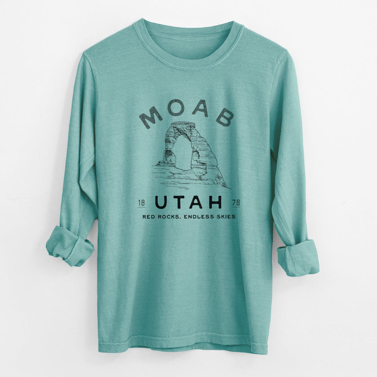 Moab Utah Delicate Arch - Unisex Comfort Colors 100% Cotton Long Sleeve