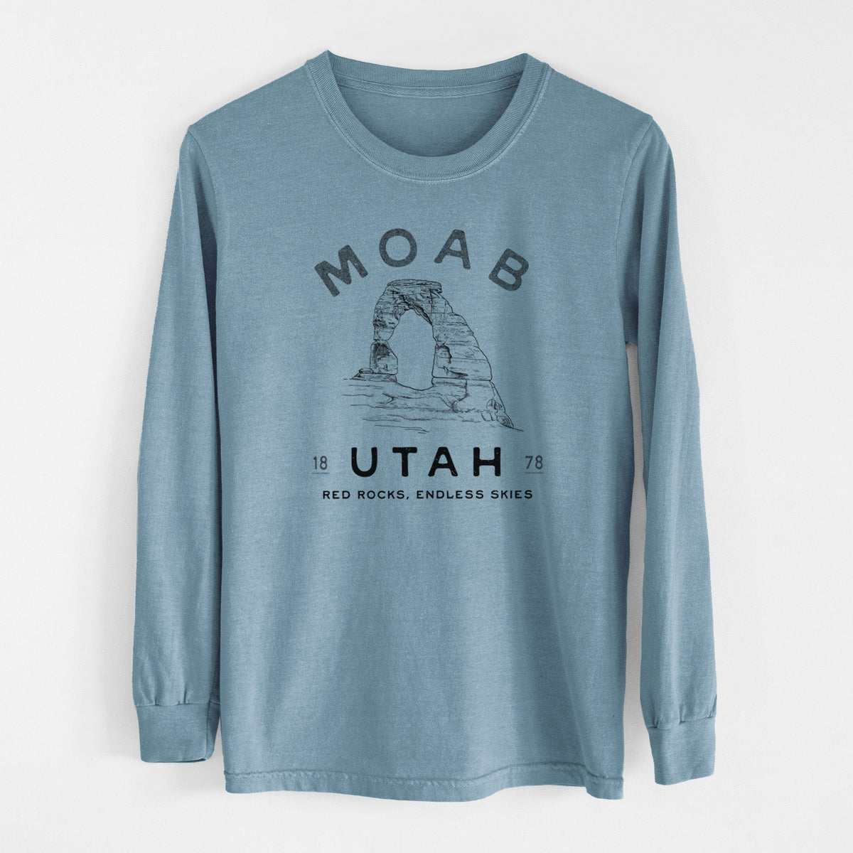 Moab Utah Delicate Arch - Unisex Comfort Colors 100% Cotton Long Sleeve