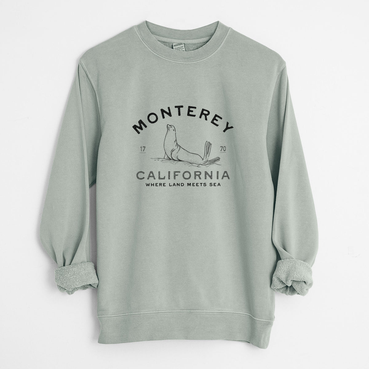 Monterey Sea Lion - Unisex Pigment Dyed Crew Sweatshirt