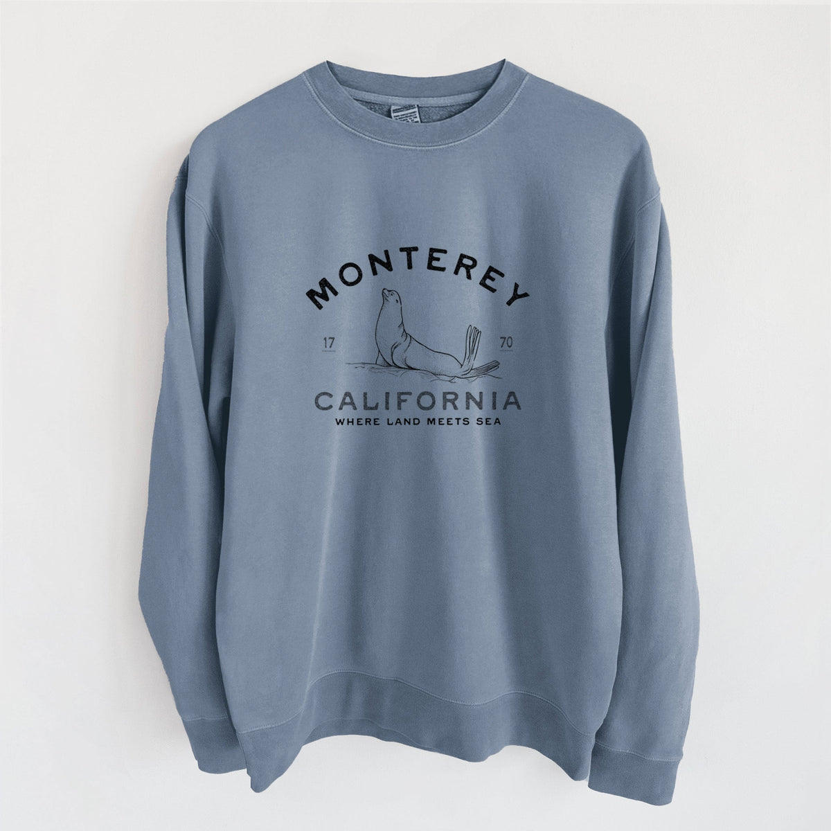 Monterey Sea Lion - Unisex Pigment Dyed Crew Sweatshirt