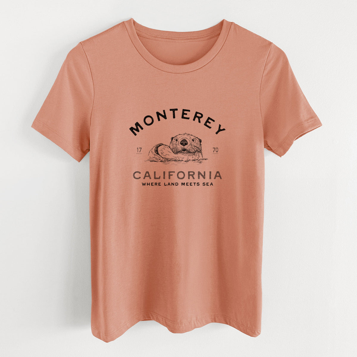 Monterey Sea Otter - Women's Lightweight Relaxed Fit 100% Cotton Crewneck