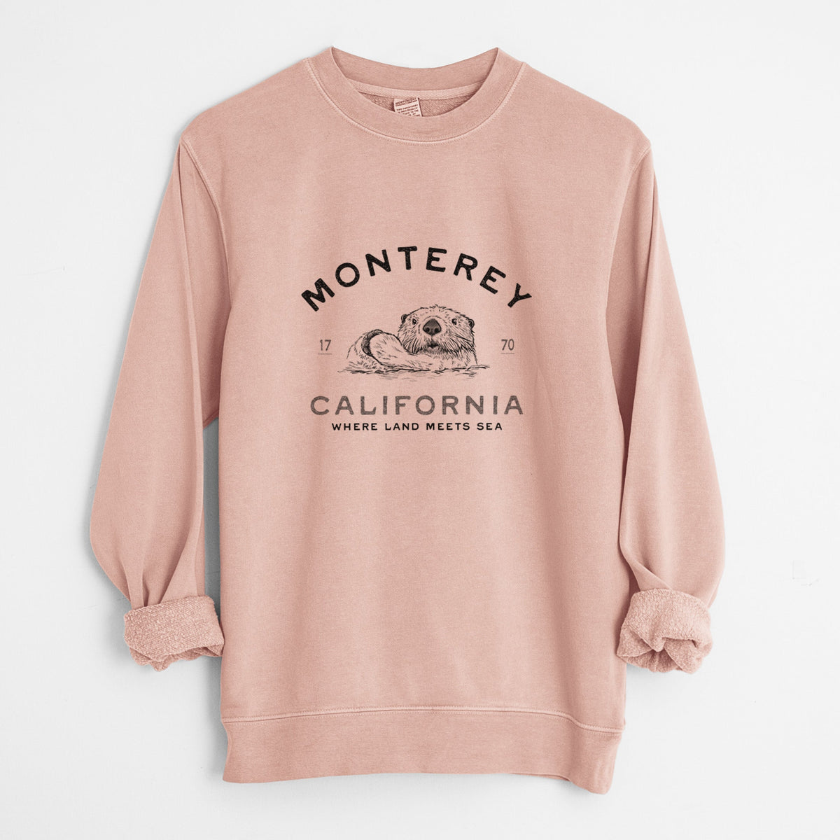 Monterey Sea Otter - Unisex Pigment Dyed Crew Sweatshirt
