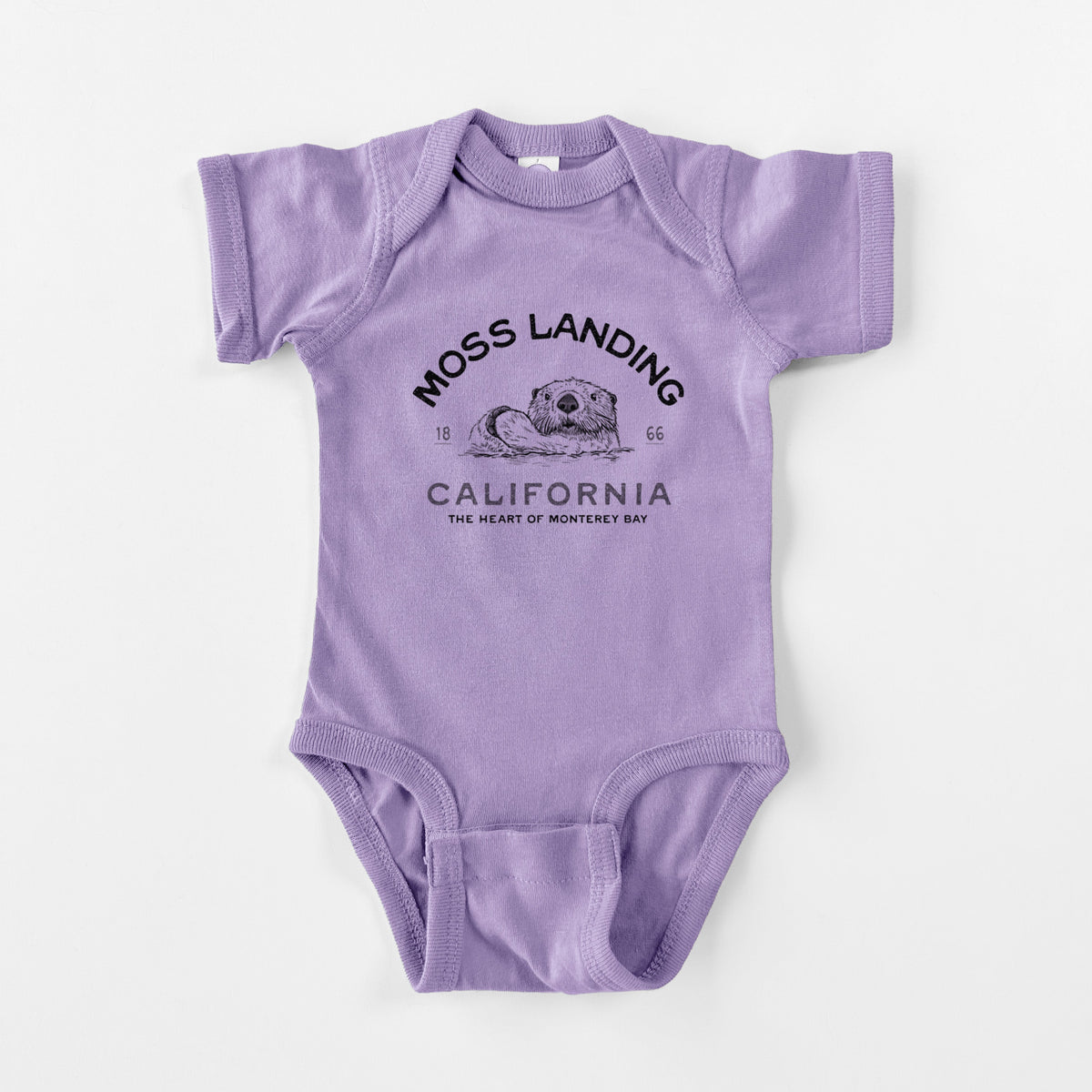 Moss Landing California - Sea Otter - Baby Fine Jersey Bodysuit