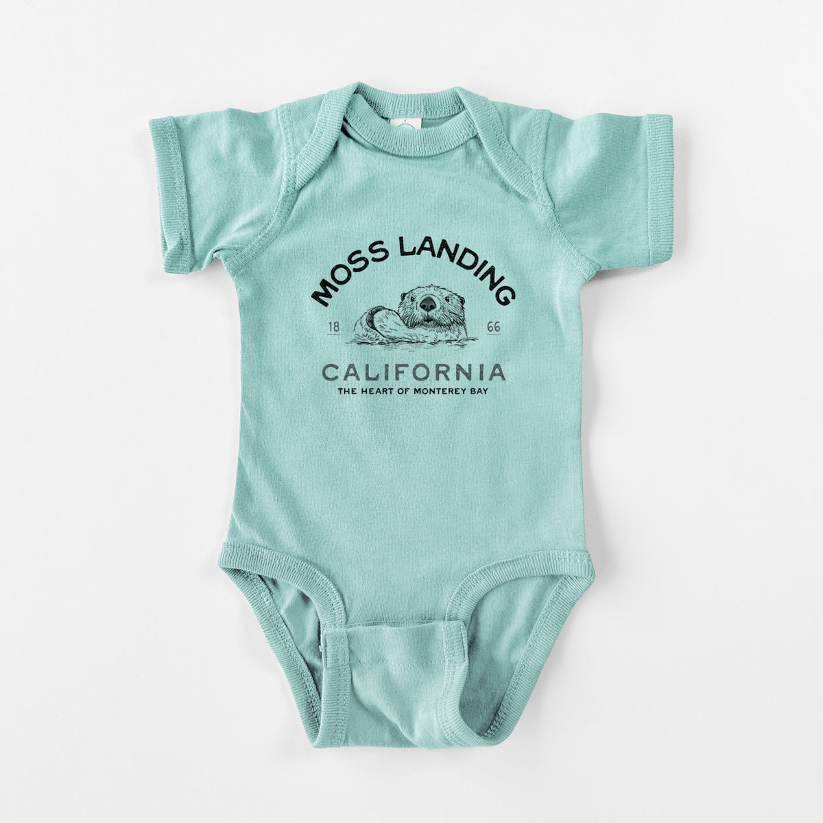 Moss Landing California - Sea Otter - Baby Fine Jersey Bodysuit
